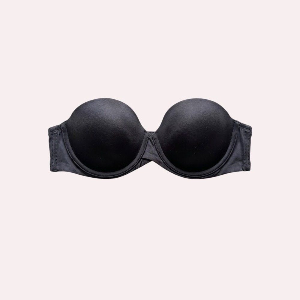 Maidenform Black Strapless Underwire Padded Bra 34B Intimates Essential Comfort